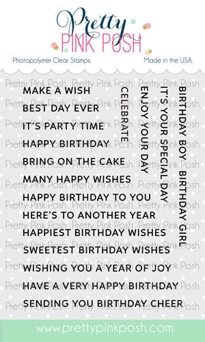 Birthday Sentiment Stamps Set