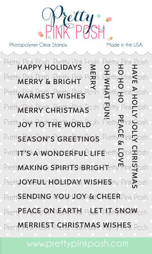 Christmas Sentiment Stamps by Pretty Pink Posh