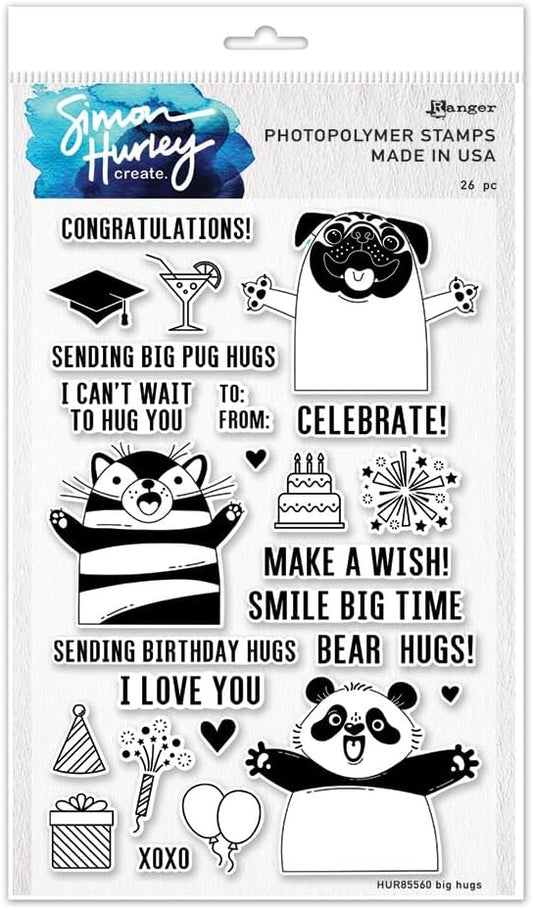 Simon Hurley big Hugs Stamp Set