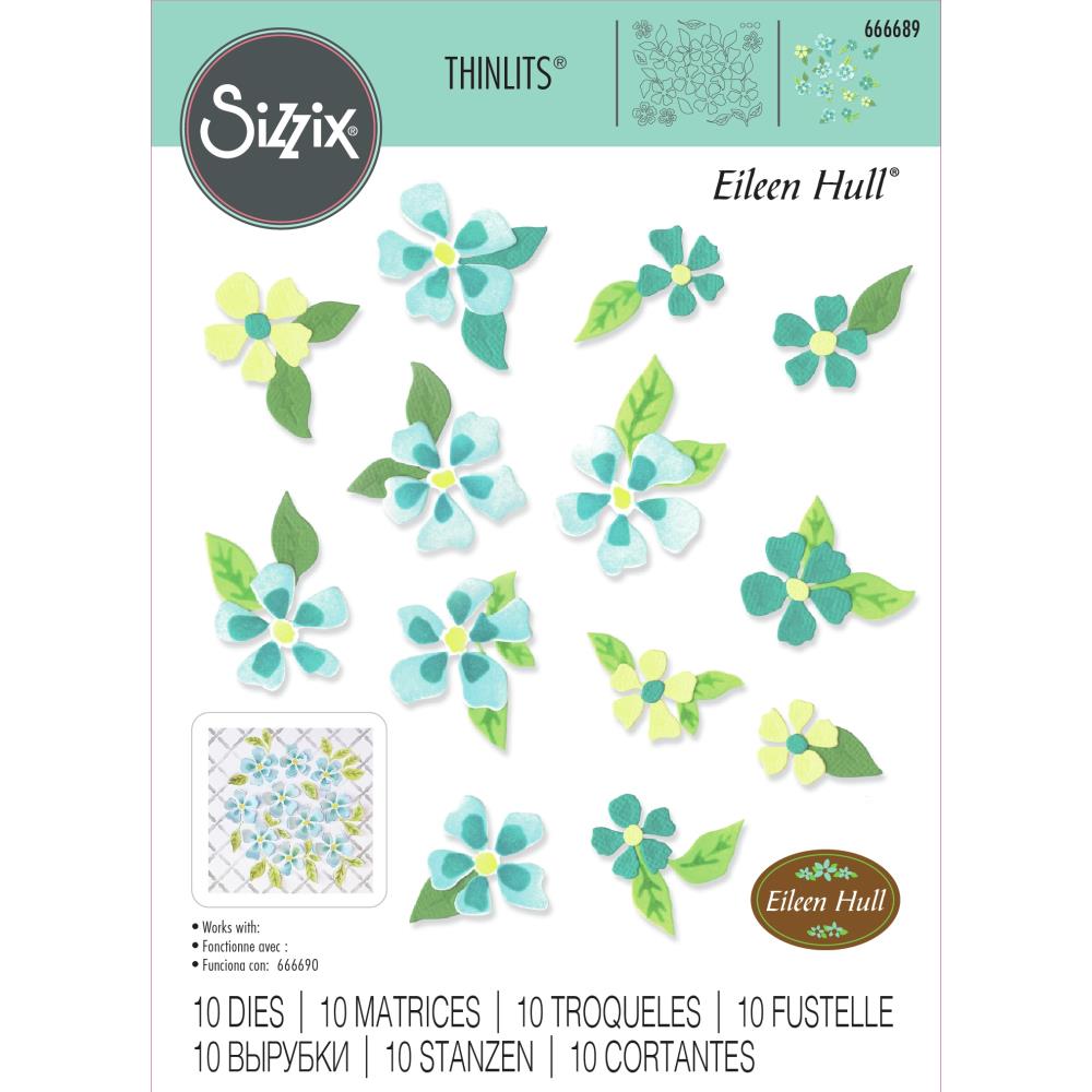 Sizzix Painterly Blooms and Background Dies Set