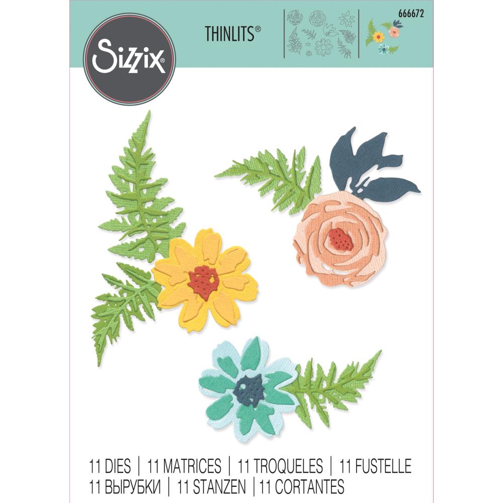 Sizzix Flowers and Ferns Thinlit Dies