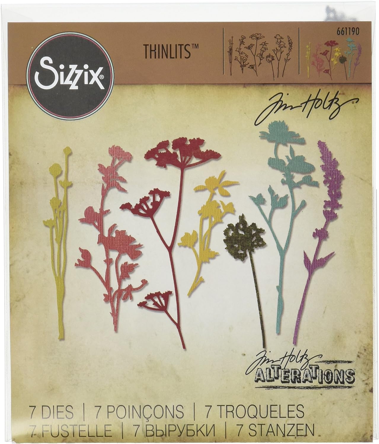 Wildflowers Sizzix Tim Holtz Die Set