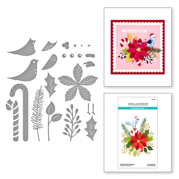 Spellbinders Christmas Bird Poinsettia Dies