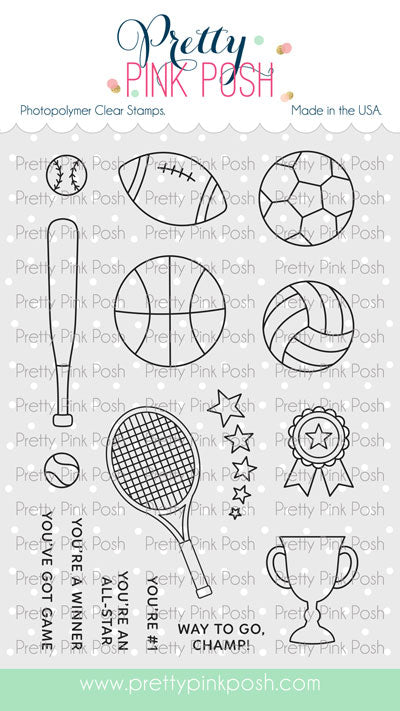 Sports Stamps by Pretty pink Posh