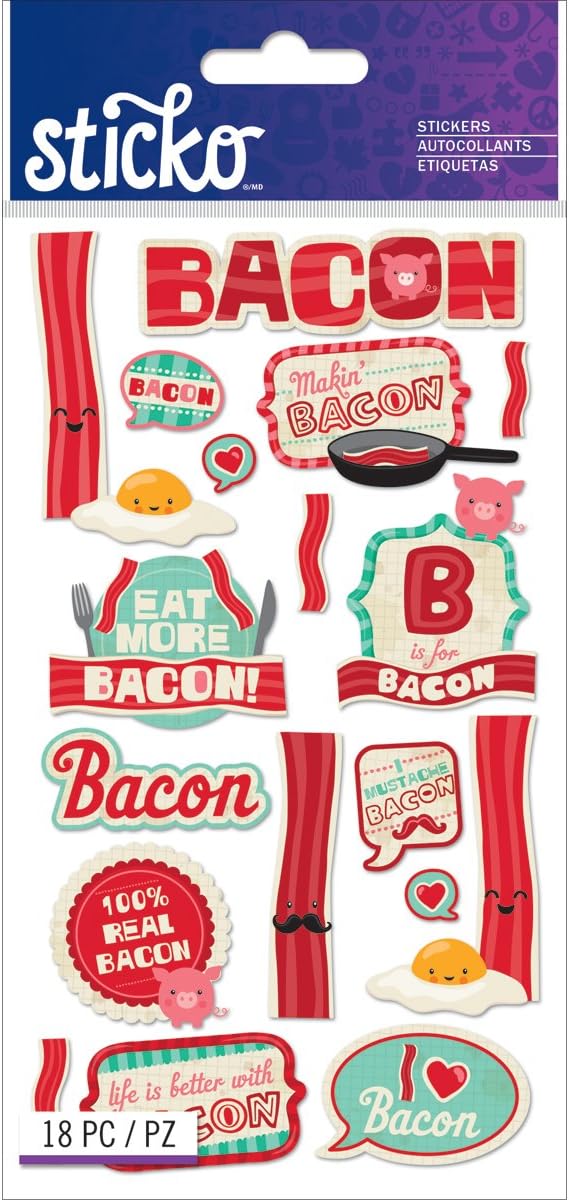 Bacon Stickers by Sticko