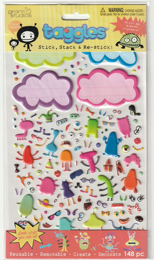 Taggles Puffy Stickers - Stick Stack and Re-Stick