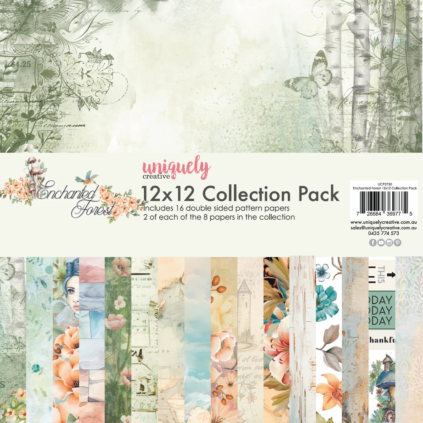 Uniquely Creative Enchanted Forest Scrapbook Paper Collection