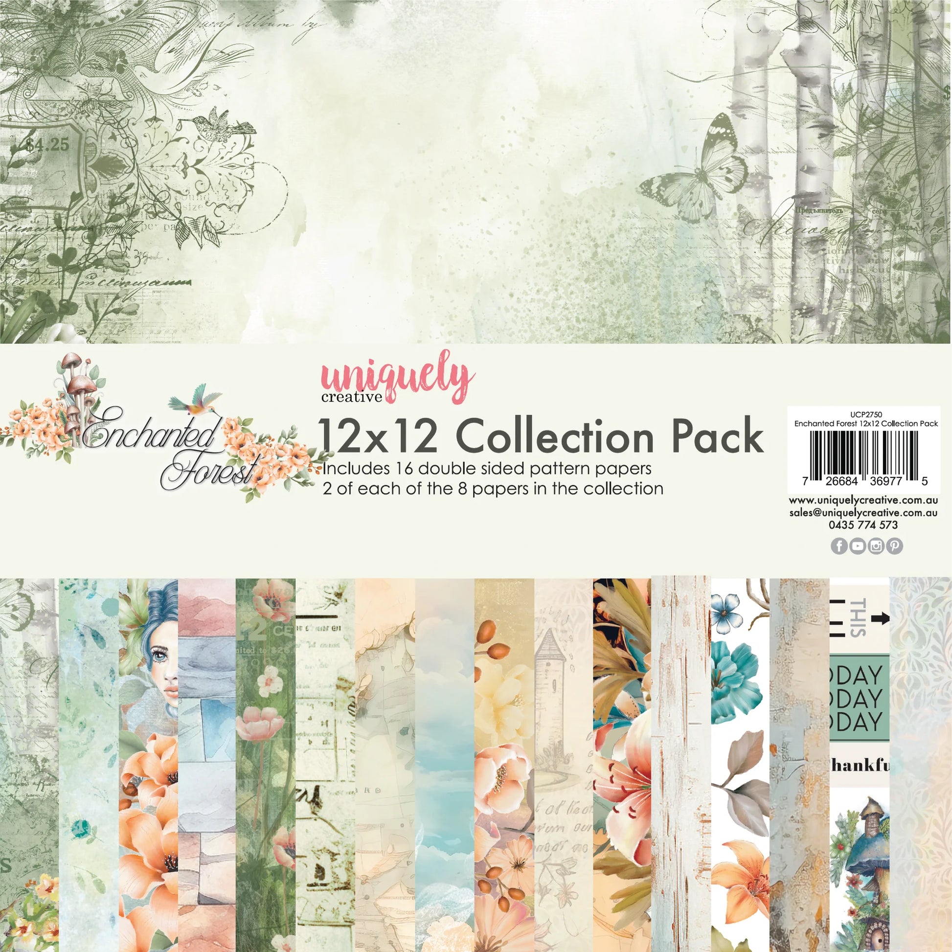 Uniquely Creative Enchanted Forest Scrapbook Paper Collection