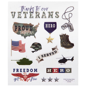 Veteran Scrapbook Stickers