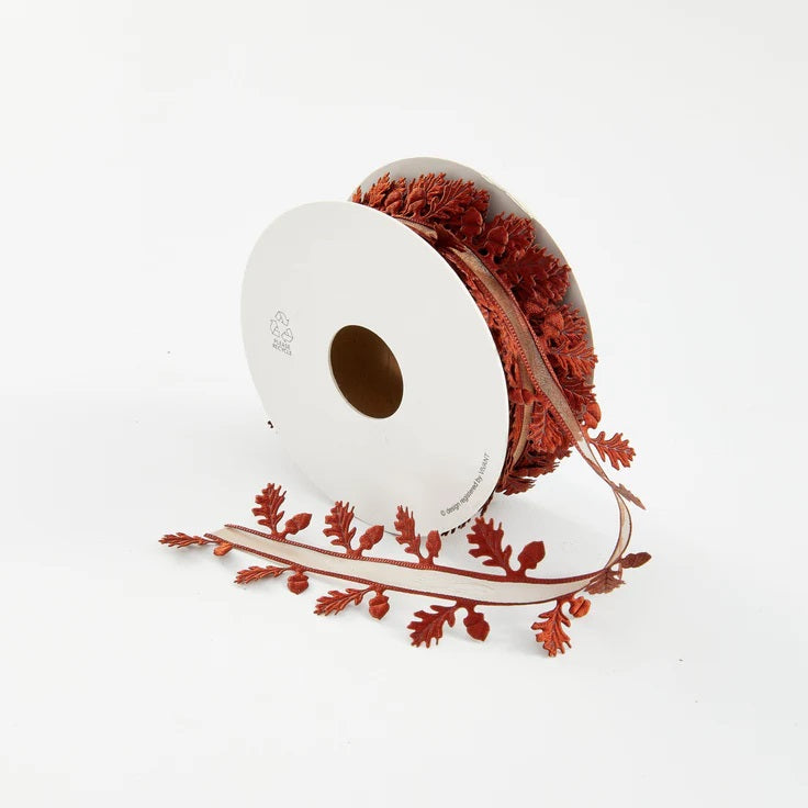 Oak Sienna Fall Leaf Ribbon