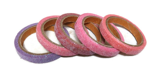 Pink Purple Red Glitter Washi