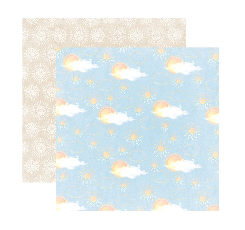 Weather Sky Clouds Sun Scrapbook Paper