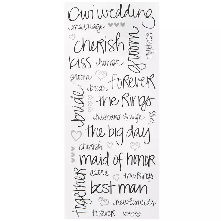 Wedding Words Stickers