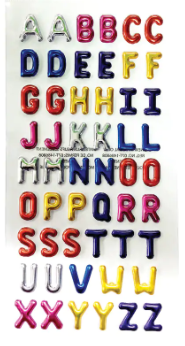 Puffy Alphabet Stickers