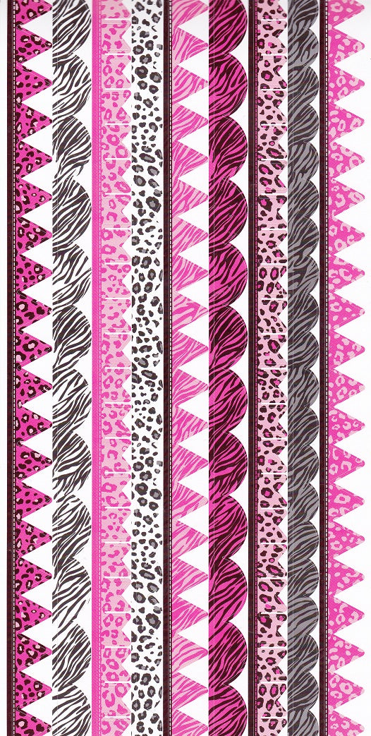 Funky Safari Animal Print Border Stickers