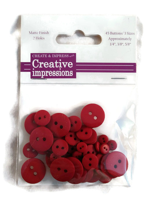 Red Resin Buttons