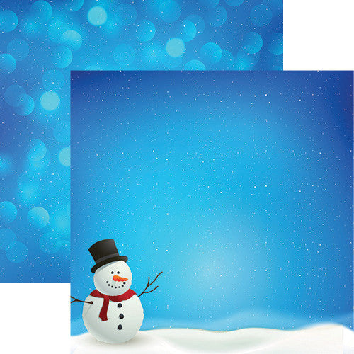 Reminisce Christmas Town Do You Wanna Build a Snowman Scrapbook Paper