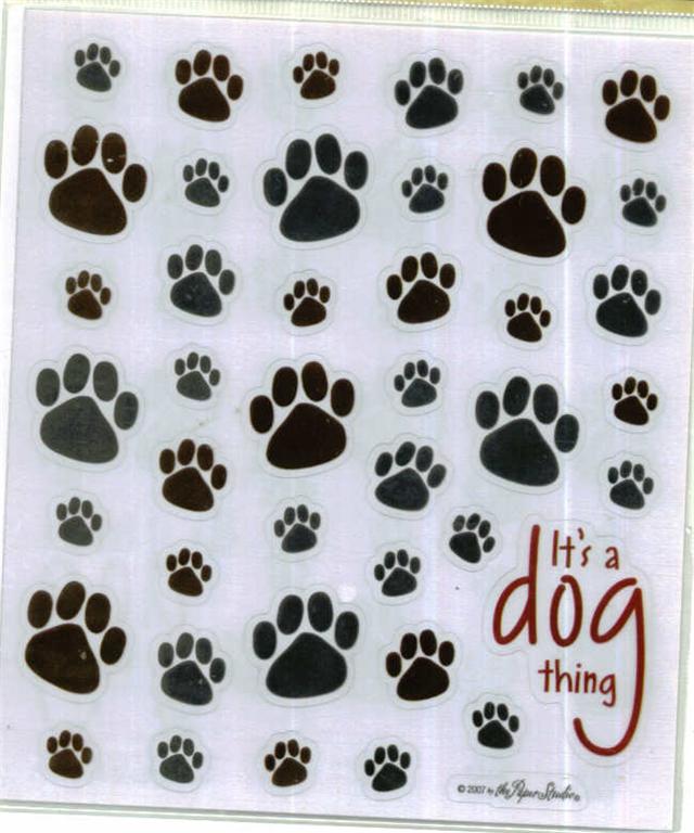 Dog Paw Print Stickers