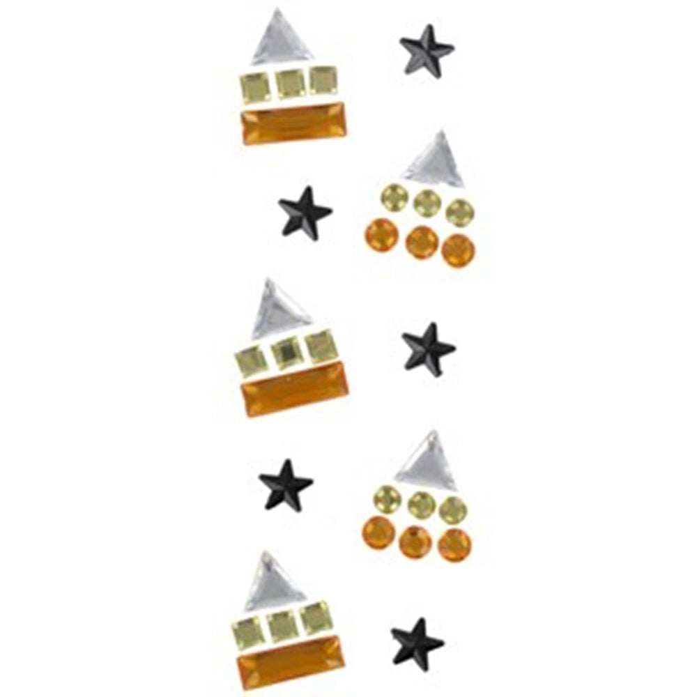 Halloween Candy Corn Gemstone Stickers