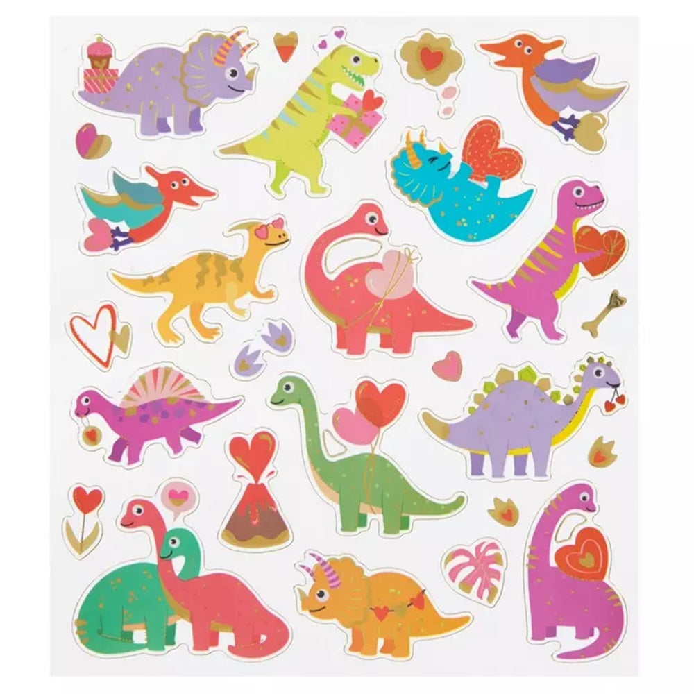 Valentine Dinosaur Love Stickers