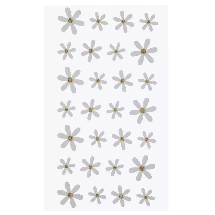 Glitter Daisy Stickers