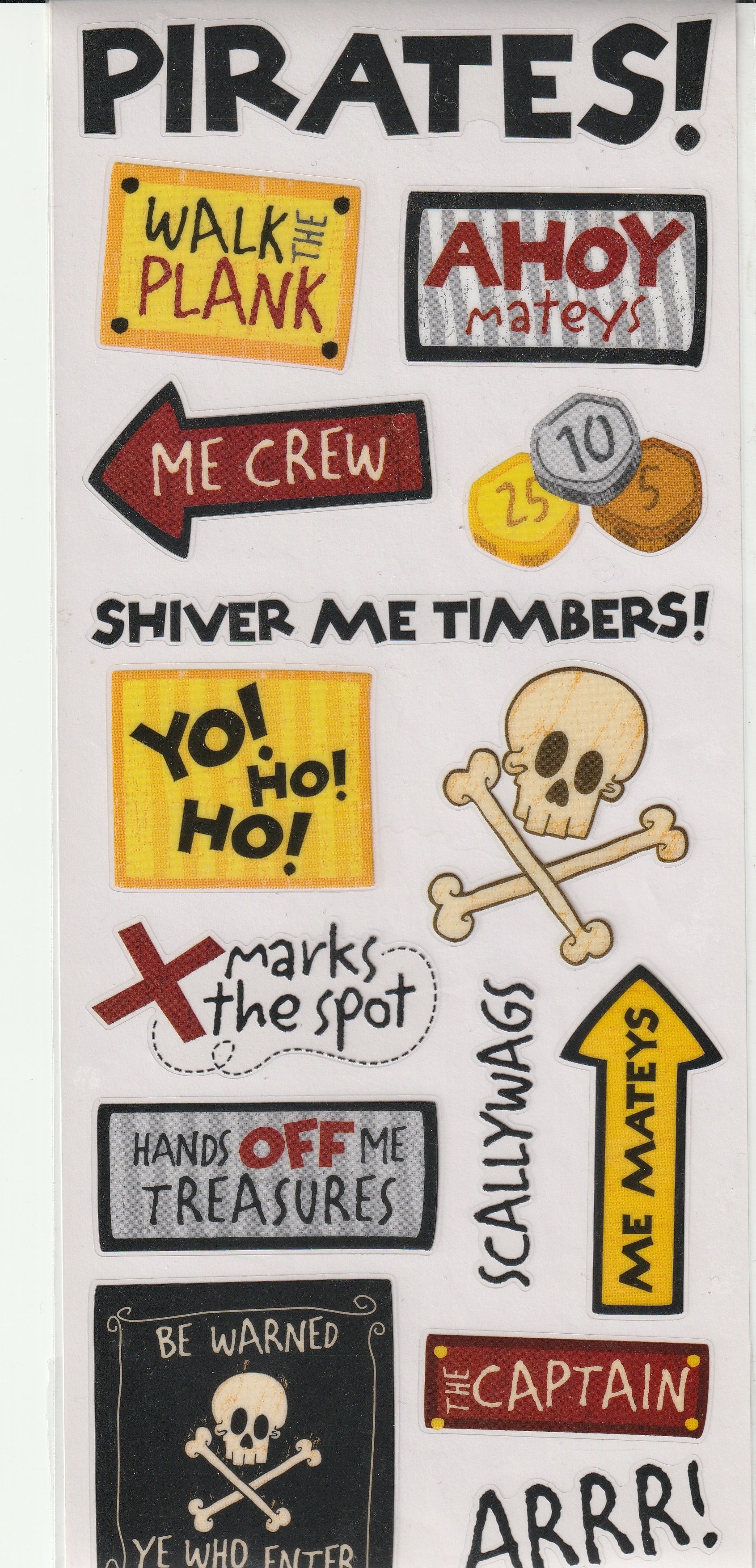 Pirates Scrapbook Stickers