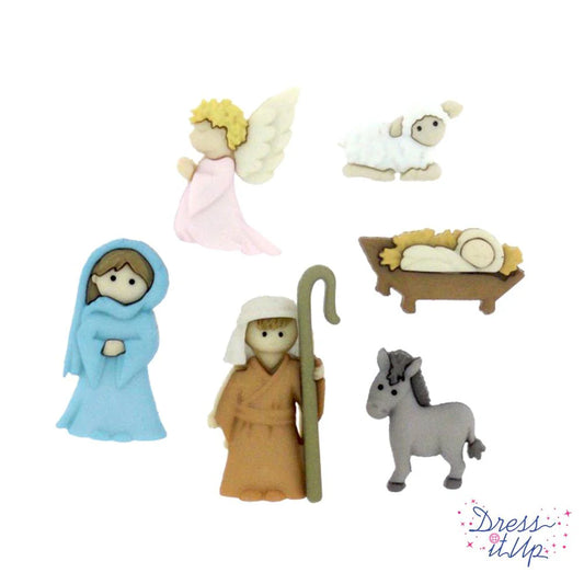 Christmas Nativity Baby Jesus Religious Buttons