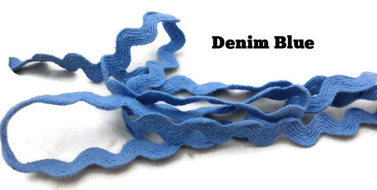 Denim Blue Jumbo Ric Rac Ribbon