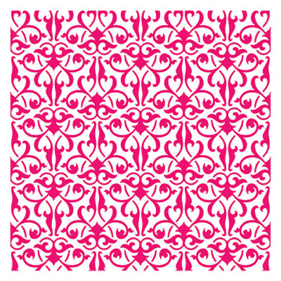 6x6 Damask Stencil by LDRS