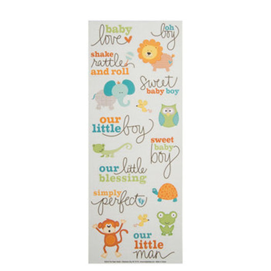 Little Boy Baby Cardstock Stickers