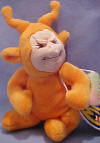 Orange Teletushy Meanies Twisted Toys Series 1999 Bean Bag Plush Toy