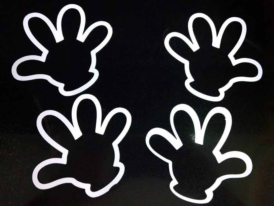 Mickey Mouse Outline Hand Die Cuts