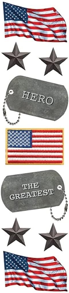 Paper house American Hero Dog Tag Stickers