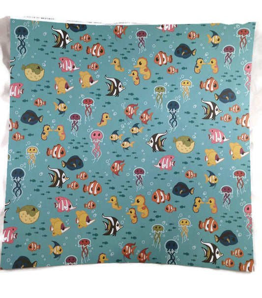 American Crafts fish Scrapbook paper