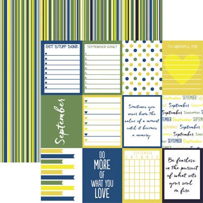 Reminisce Plan-It September Scrapbook Paper