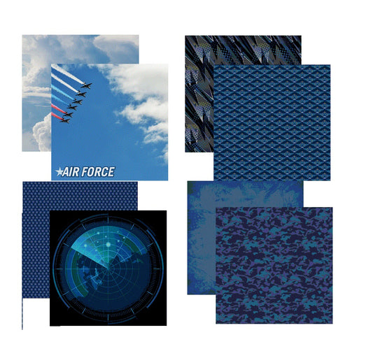 Reminisce air Force Scrapbook Paper Set