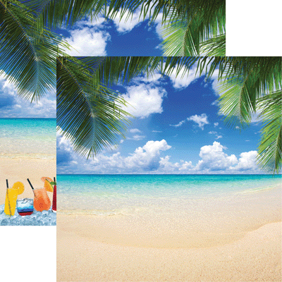 Reminisce All Inclusive Vacation Paradise Scrapbook Paper