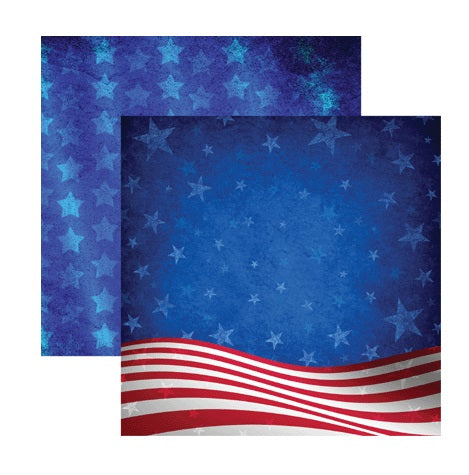 Reminisce American Vintage Waves Scrapbook Paper