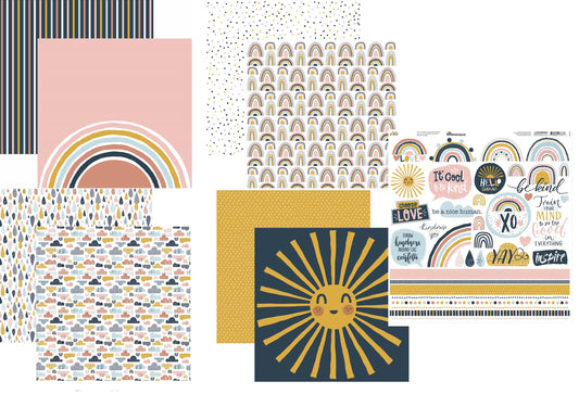 Reminisce Be kind Scrapbook Papers and Stickers Set