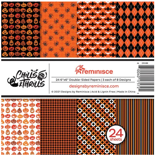 Reminisce Chills and Thrills Halloween 6x6 paper pad