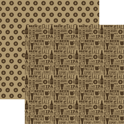 Reminisce Craft Beer Scrapbook Paper