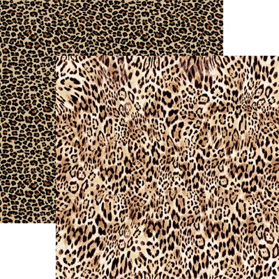 Reminisce Fashion Week Leopard Print Scrapbook Paper