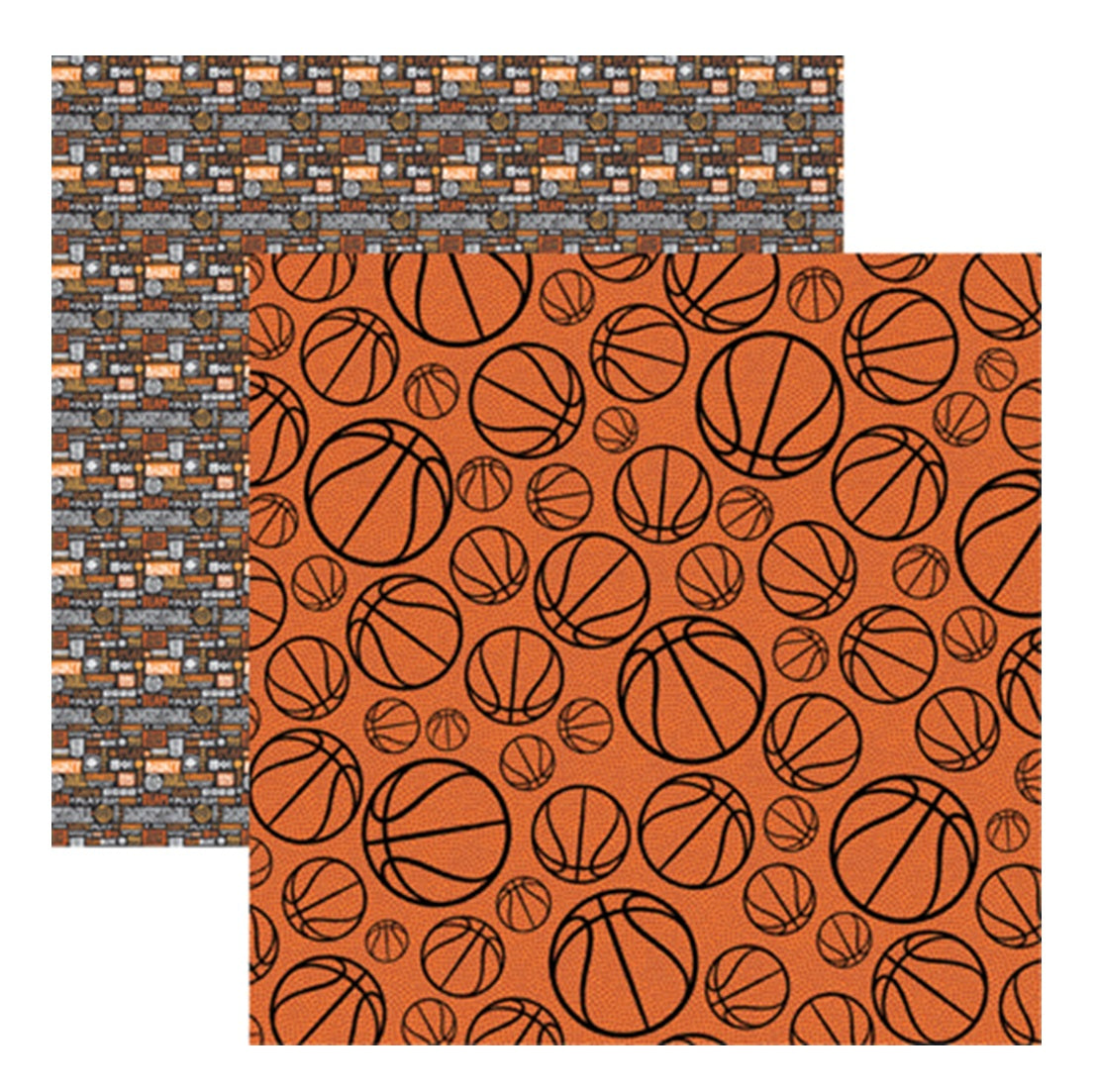 Reminisce Game Day Basketball Hoop Dreams Scrapbook Paper