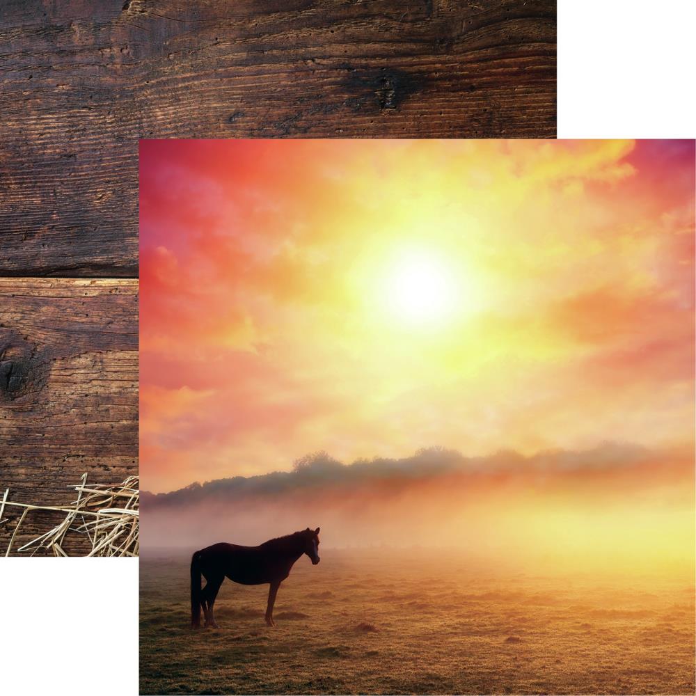 Reminisce Horse Play at Sunrise Scrapbook Paper