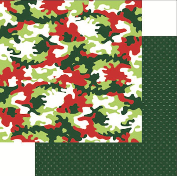 Jungle all the Way Christmas Camo Scrapbook Paper