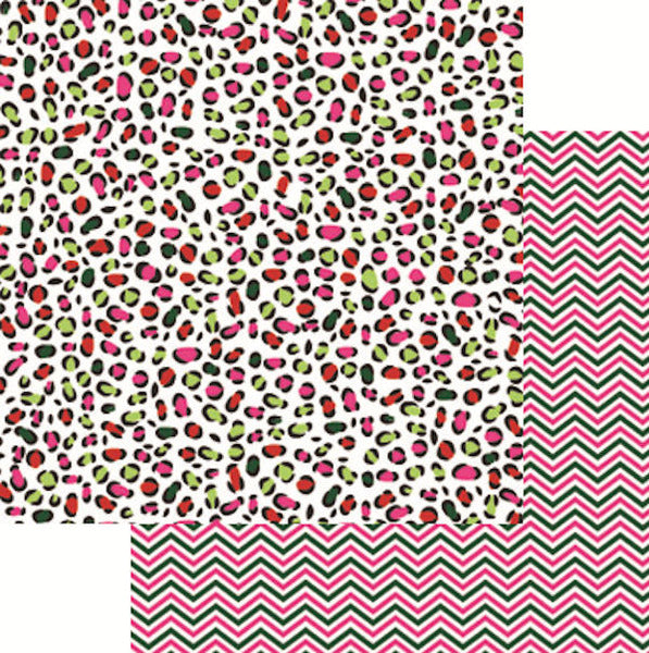 Multi colored leopard Print Christmas paper