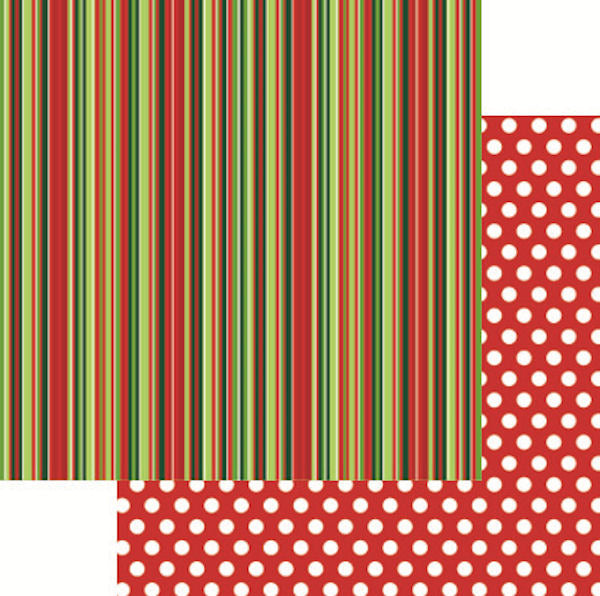 Jungle All the Way Christmas Stripe Scrapbook Paper