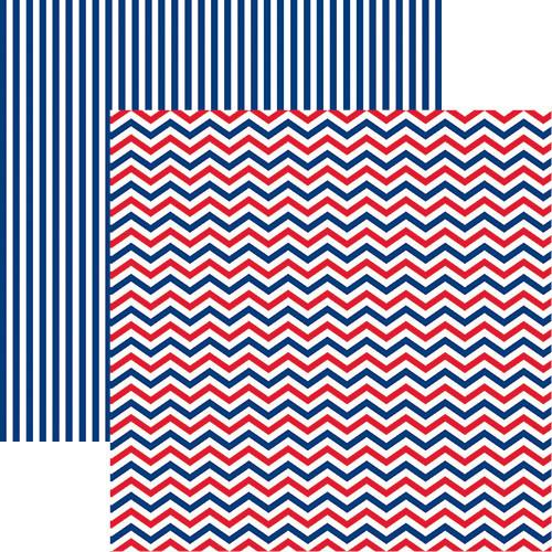 Multi Chevron Made in the USA Scrapbook paper