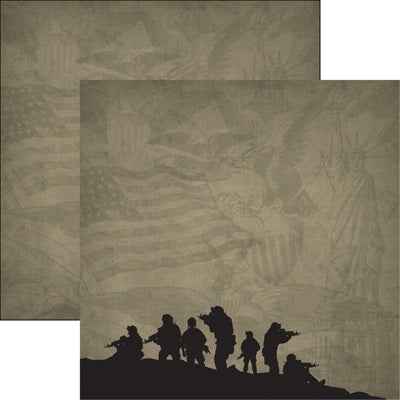 Reminisce Marines 3 Scrapbook Paper