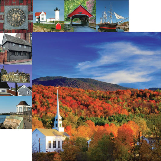 New England Stowe Vermont Scrapbook Paper